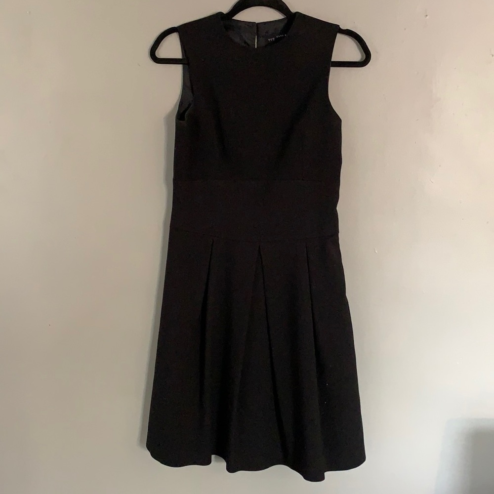 Zara Basics black midi dress